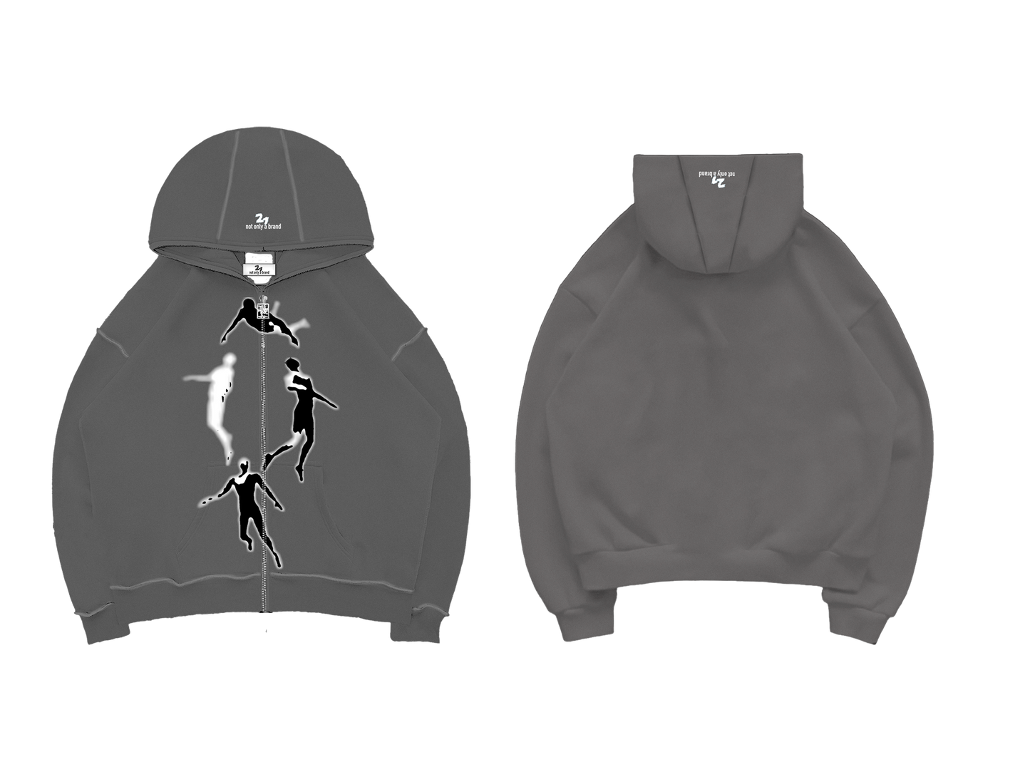 Falling Sky Asphalt Grey Oversized-Zip