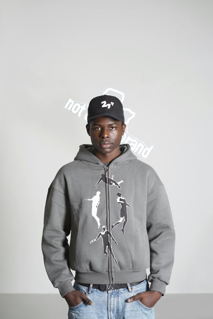 Falling Sky Asphalt Grey Oversized-Zip