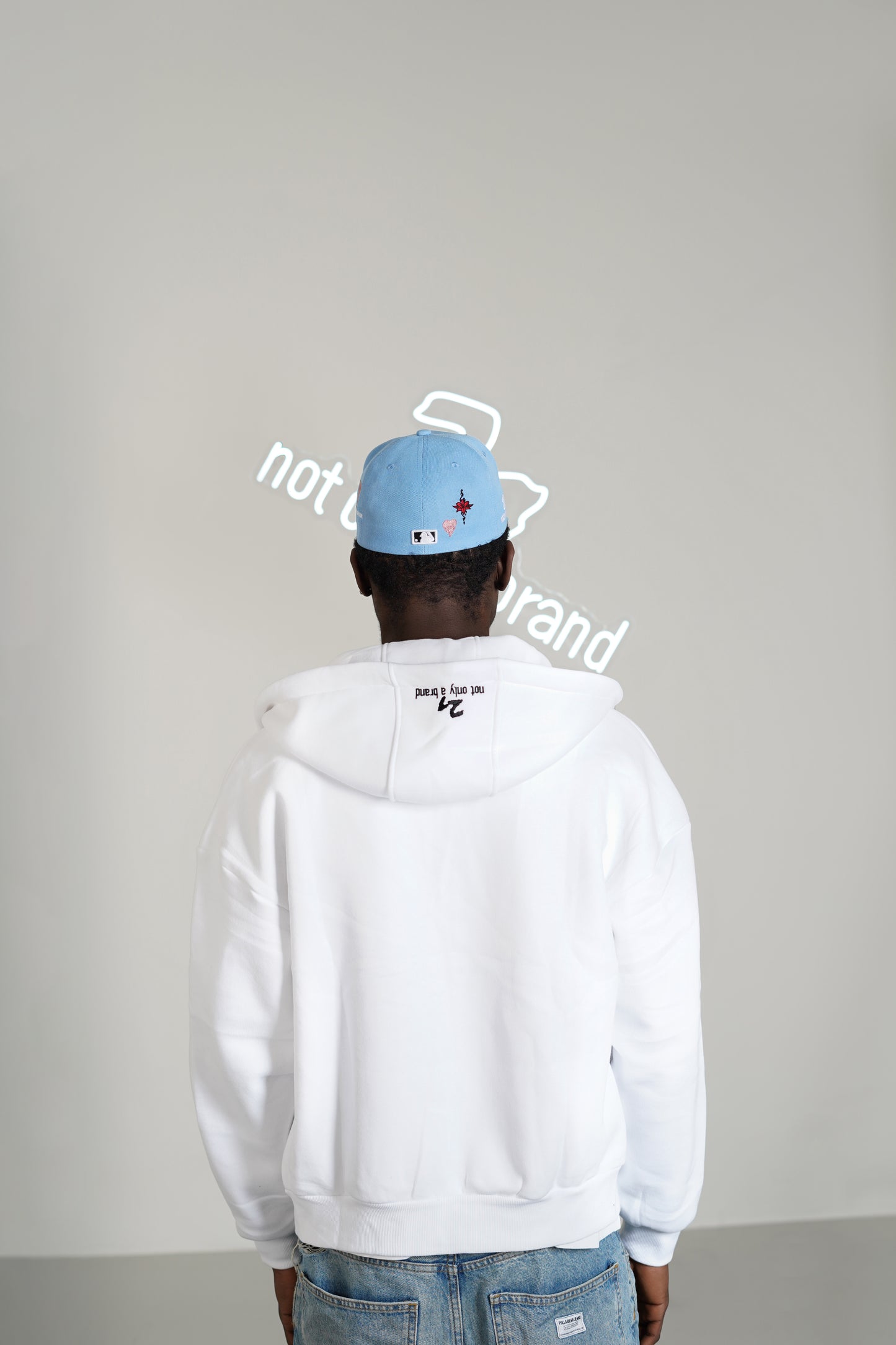 Falling Sky White Oversized-Zip