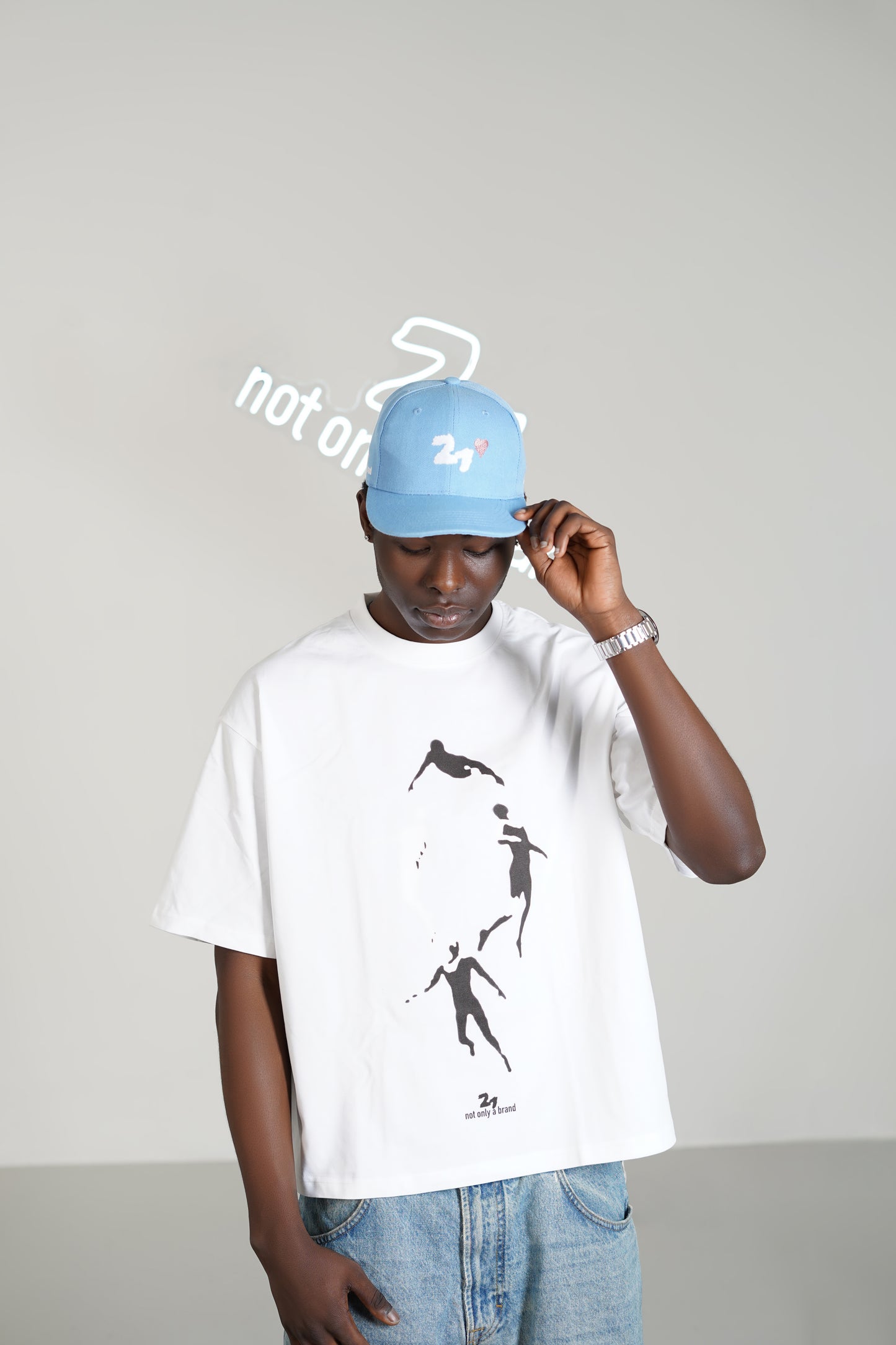 Falling Sky White Oversized-Tee
