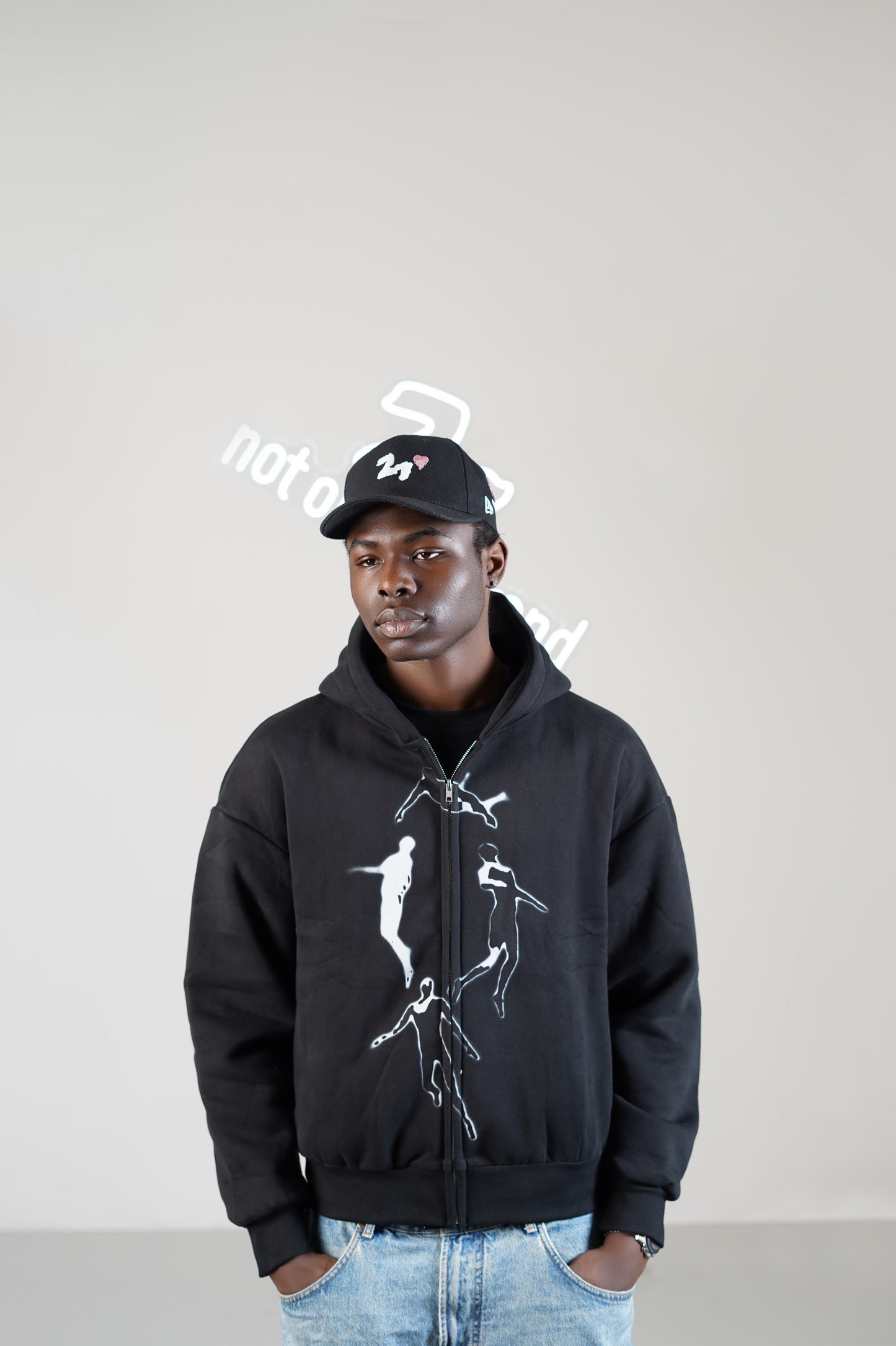 Falling Sky Black  Oversized-Zip