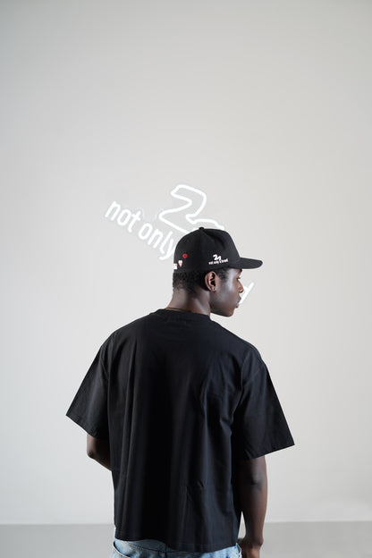 Falling Sky Black Oversized Tee