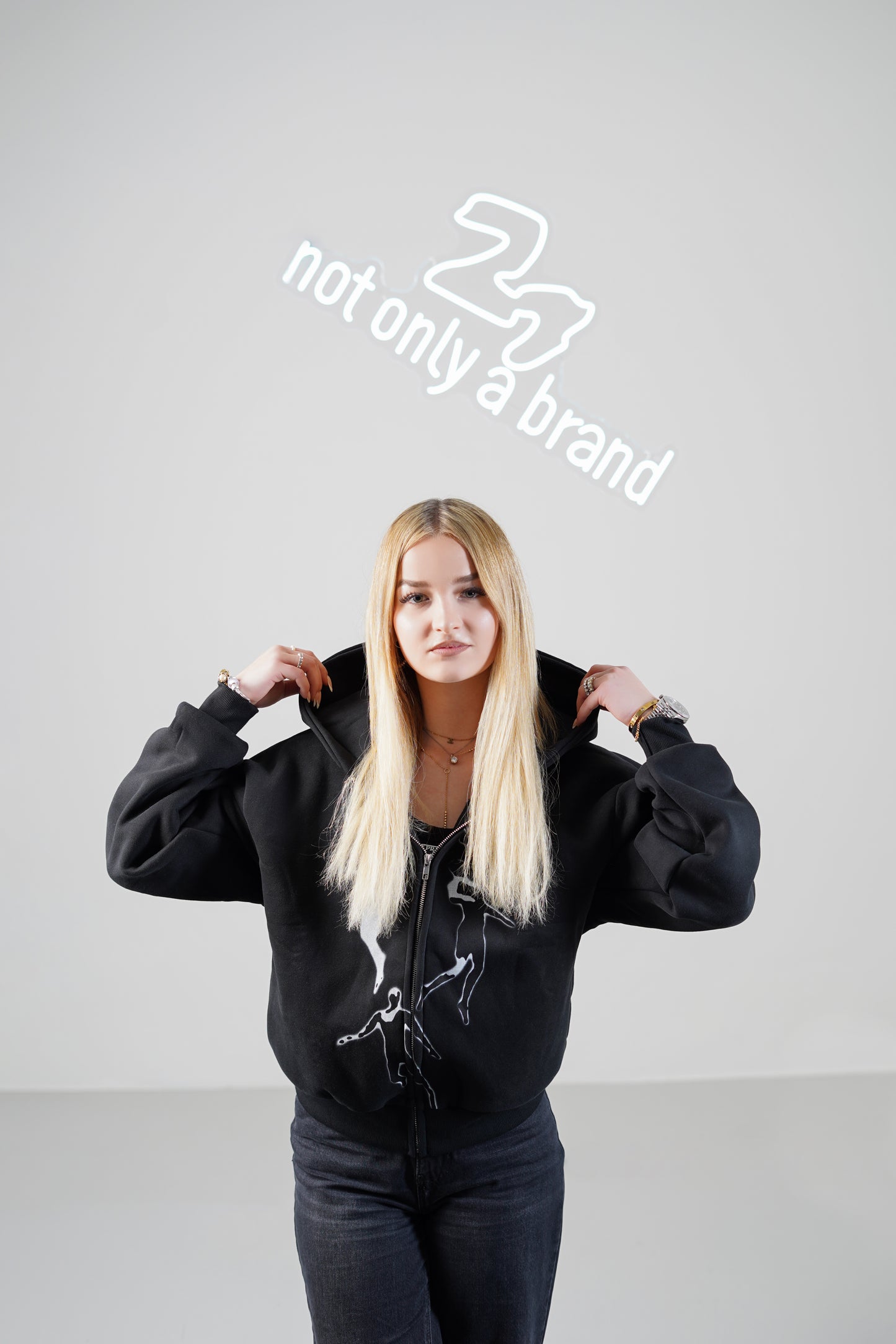 Falling Sky Black  Oversized-Zip