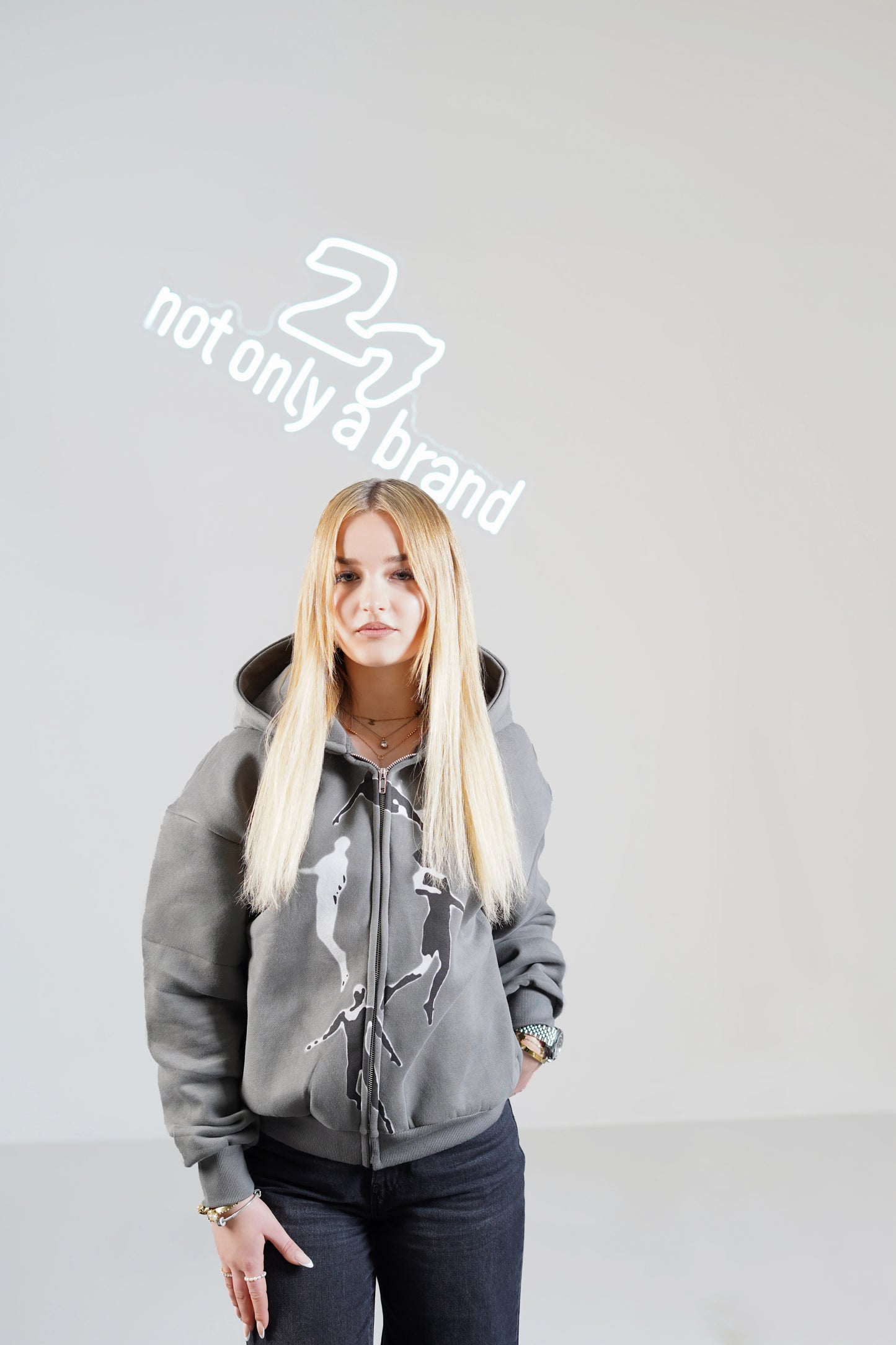 Falling Sky Asphalt Grey Oversized-Zip
