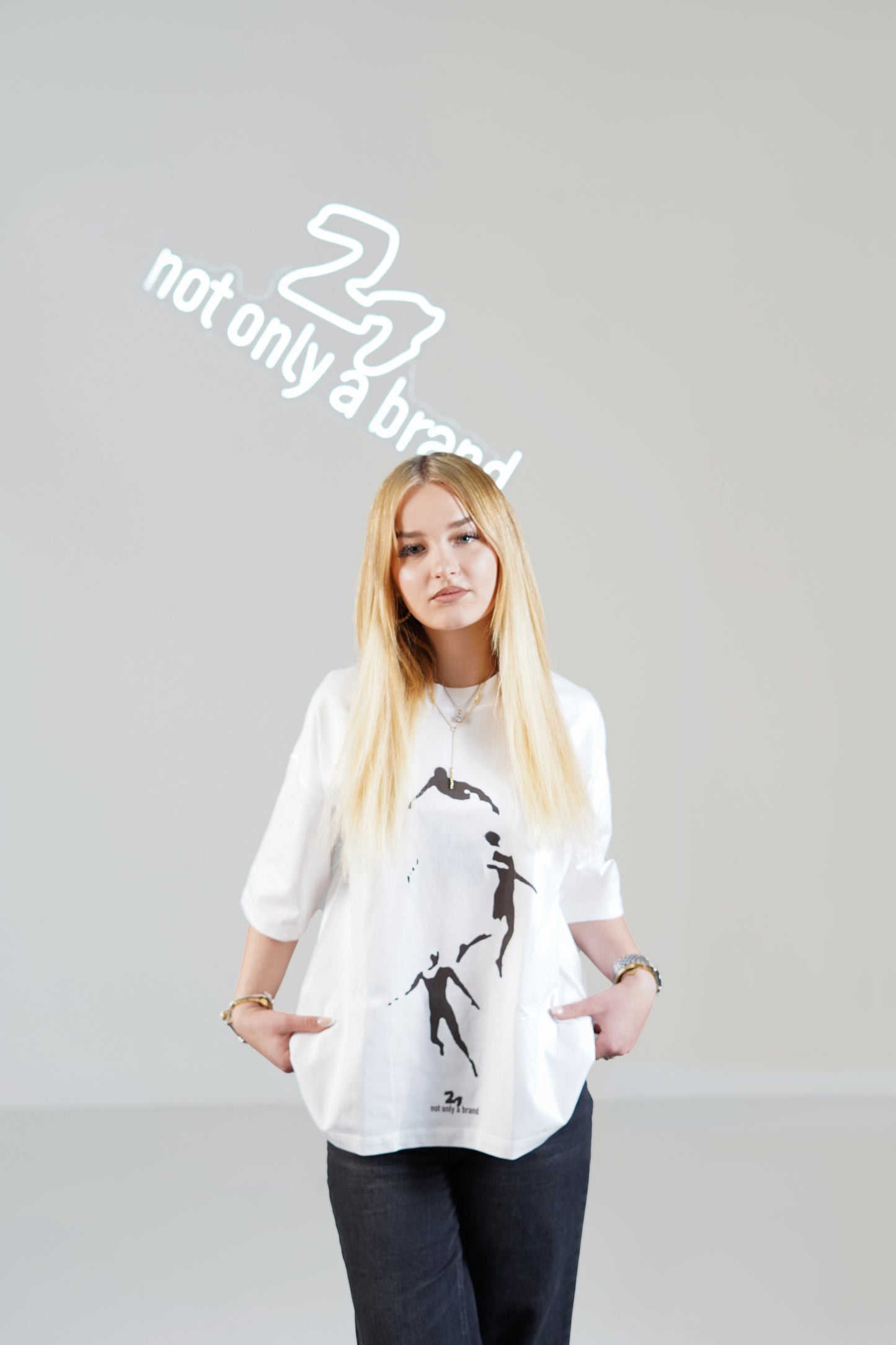 Falling Sky White Oversized-Tee