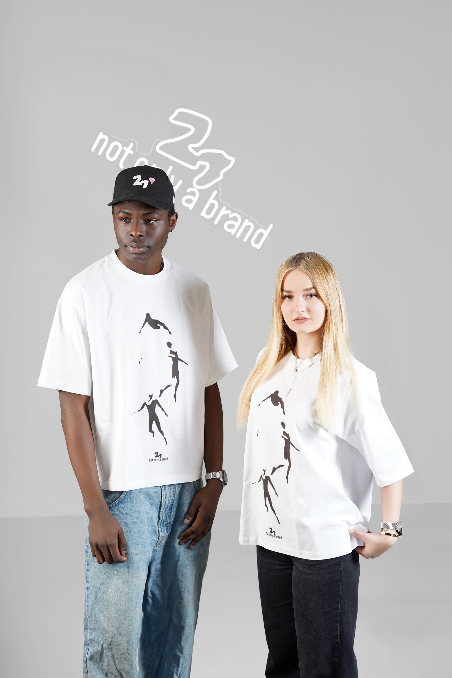 Falling Sky White Oversized-Tee