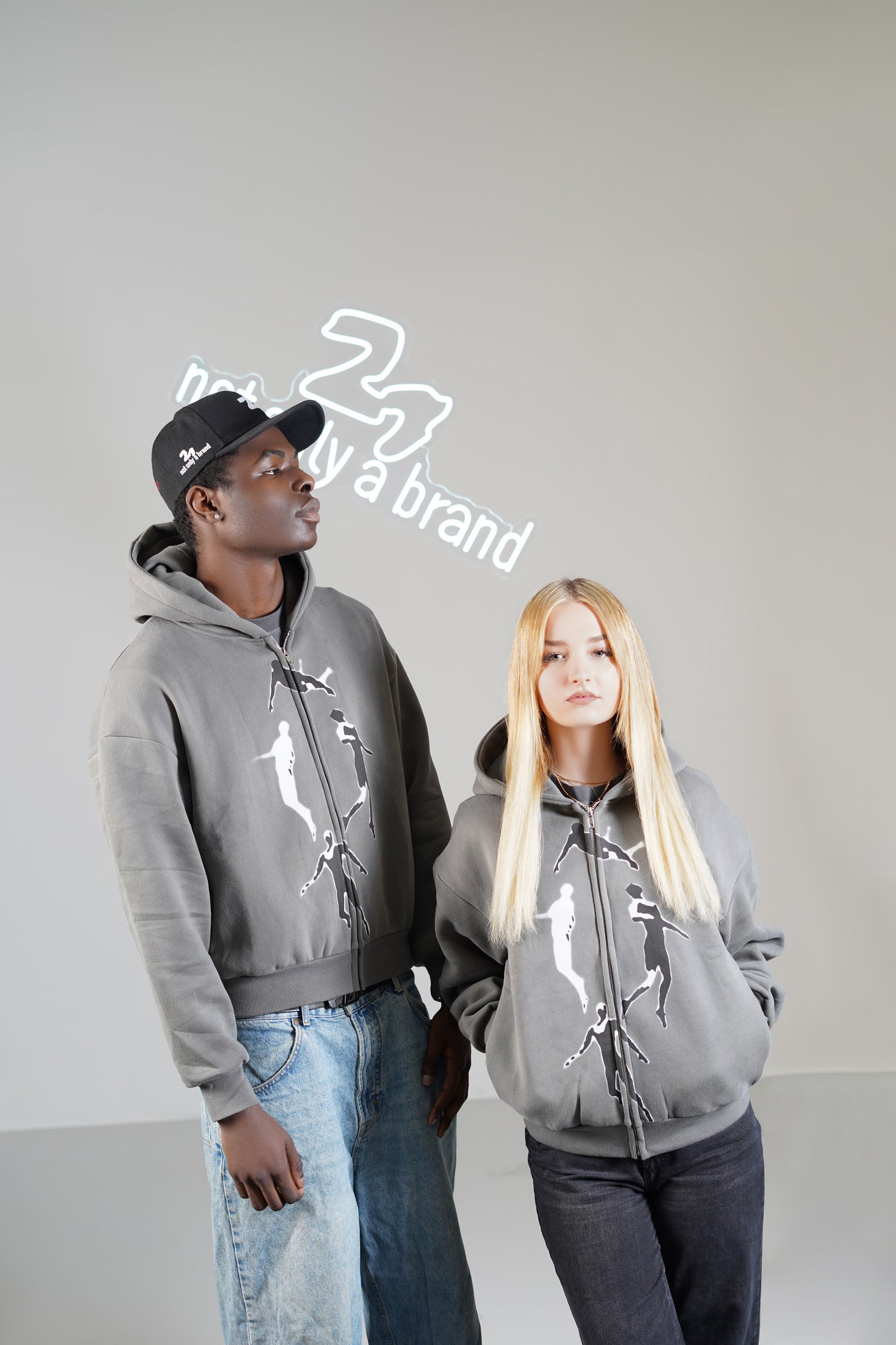Falling Sky Asphalt Grey Oversized-Zip